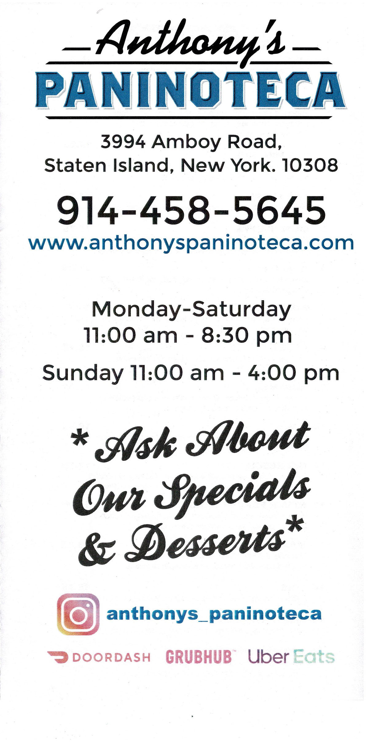 Anthony's Paninoteca food photos