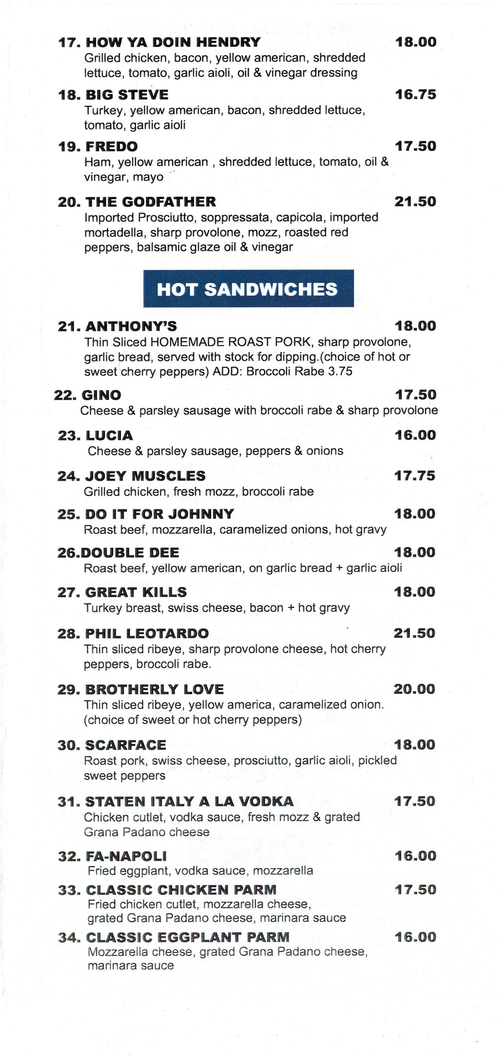 Anthony's Paninoteca food photos
